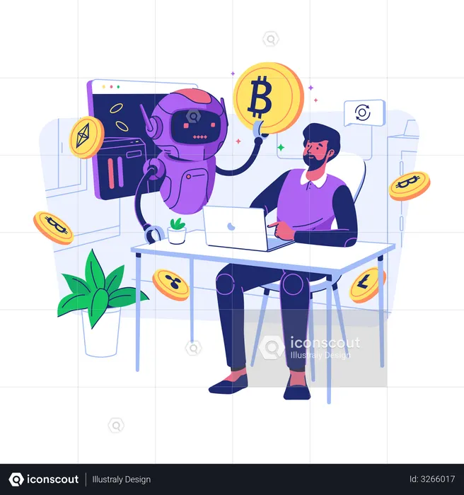 Cryptocurrency Trading Bot  Illustration