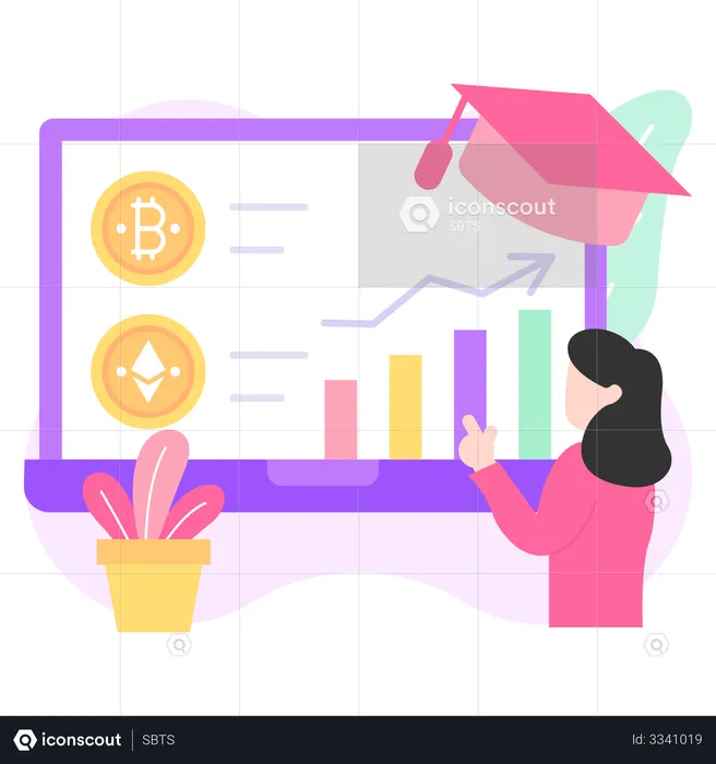 Cryptocurrency trading courses  Illustration