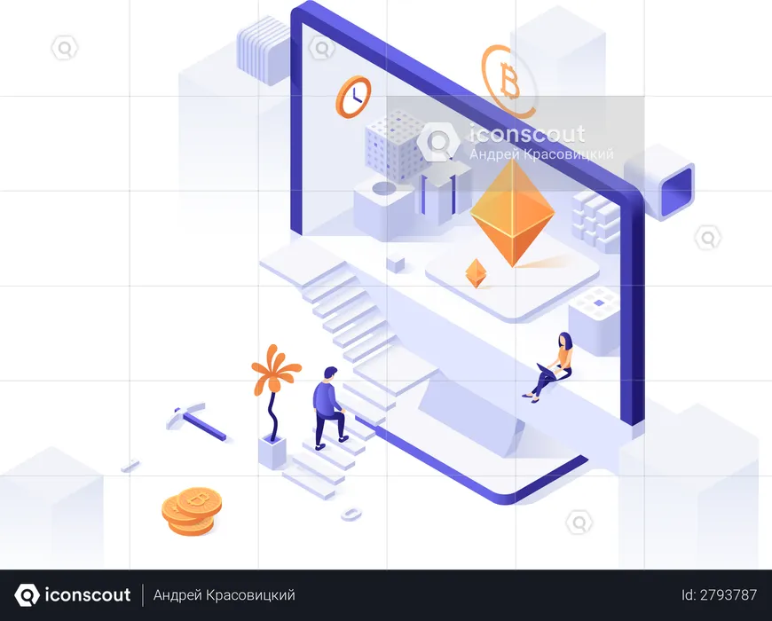 Cryptocurrency trading  Illustration