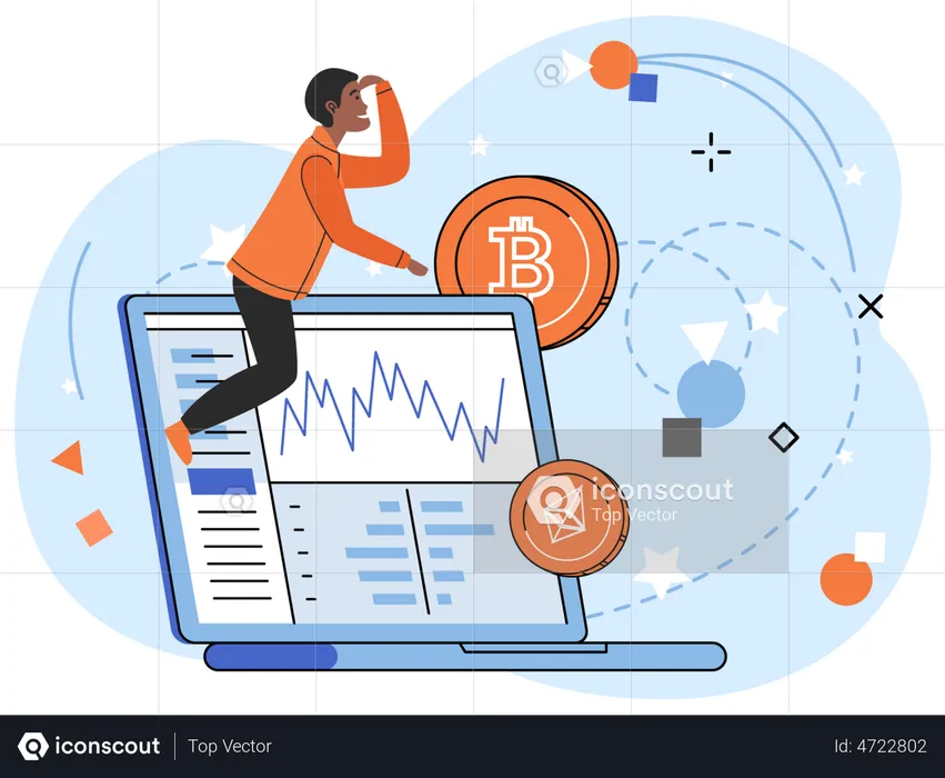 Cryptocurrency Trading platform  Illustration