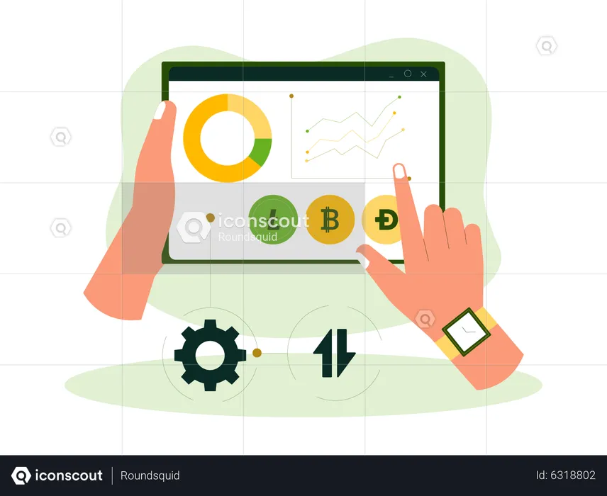 Cryptocurrency trading platform  Illustration