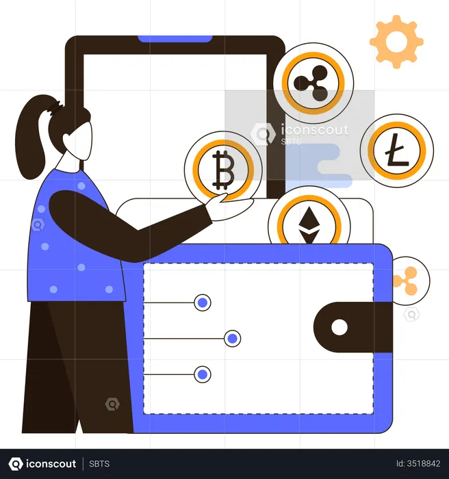 Cryptocurrency wallet  Illustration
