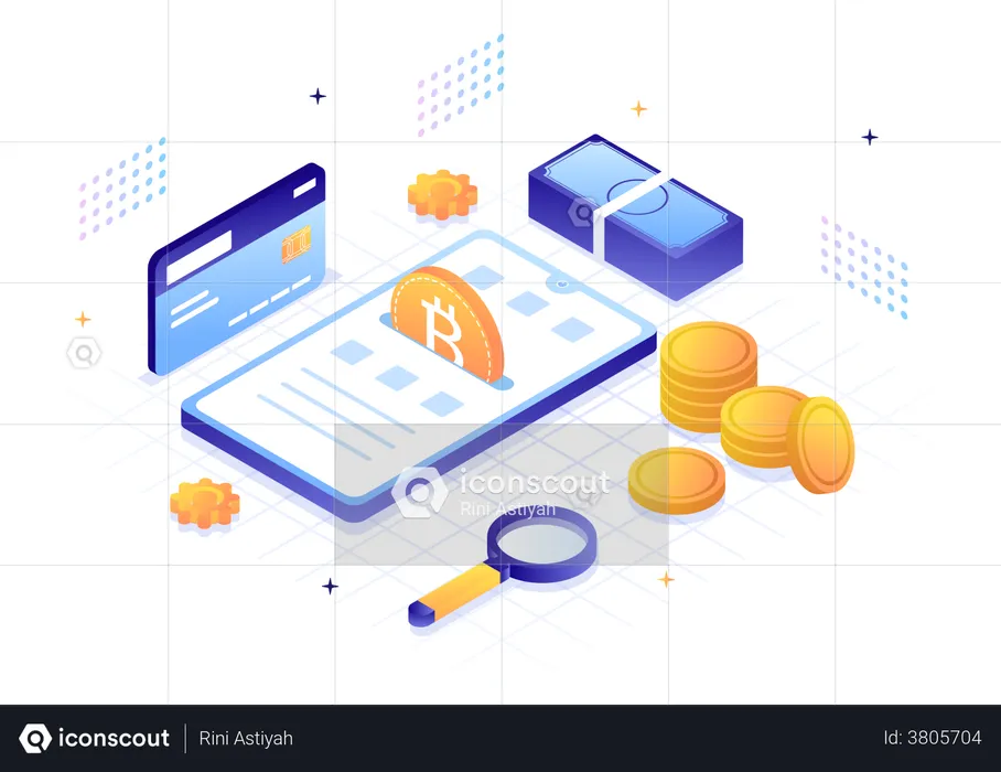 Cryptocurrency Wallet Application  Illustration