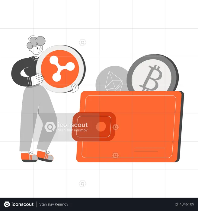 Cryptocurrency wallet  Illustration