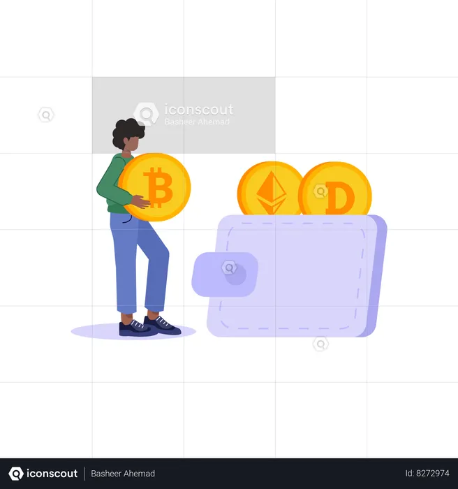 Cryptocurrency Wallet  Illustration