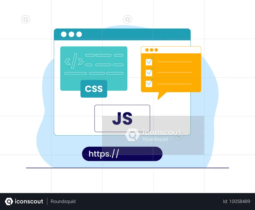 Css code and website programming  Illustration