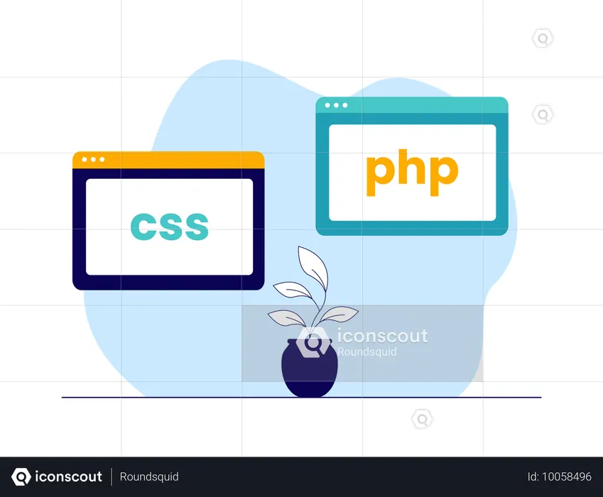 Css coding and php coding  Illustration
