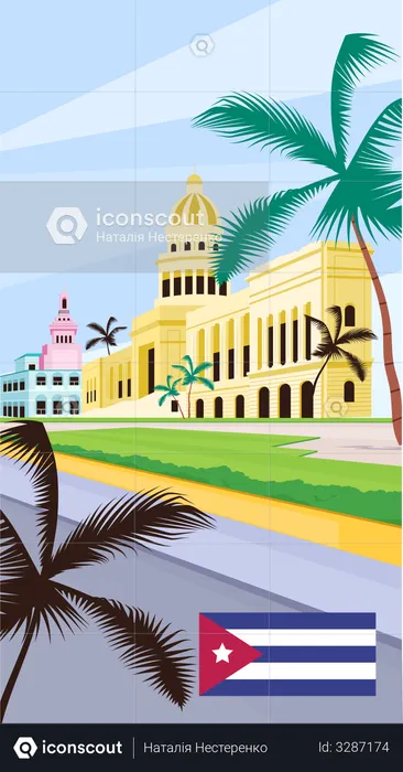 Cuba national capitol  Illustration