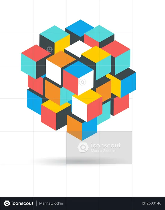 Cube Puzzle Solution  Illustration