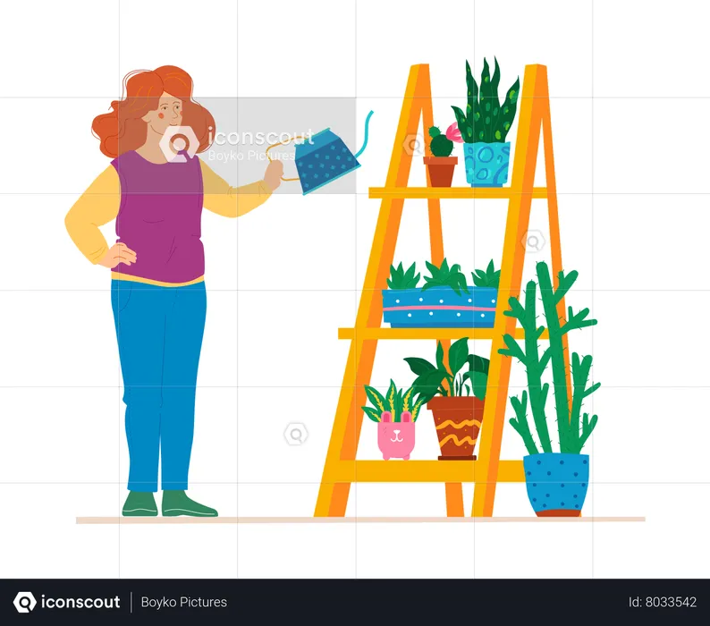 Cuidar las plantas de interior  Ilustración