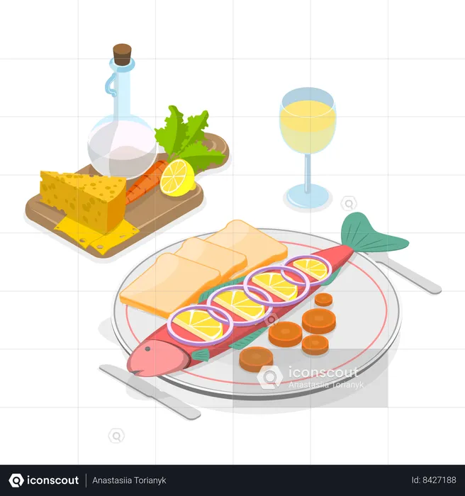 Cuisine européenne classique  Illustration