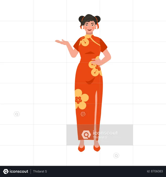 Cultural elegance for chinese new year  Illustration