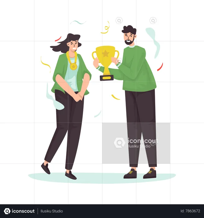 Cup for the winner  Illustration