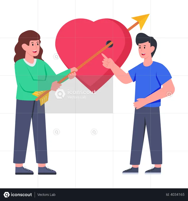 Cupid Heart  Illustration