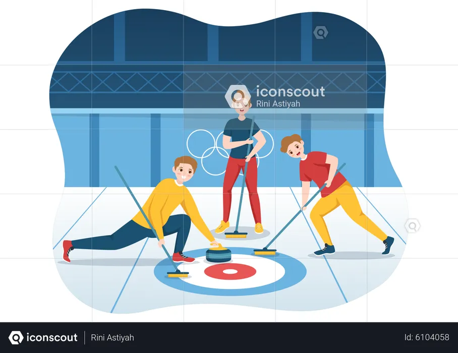 Curling team  Illustration