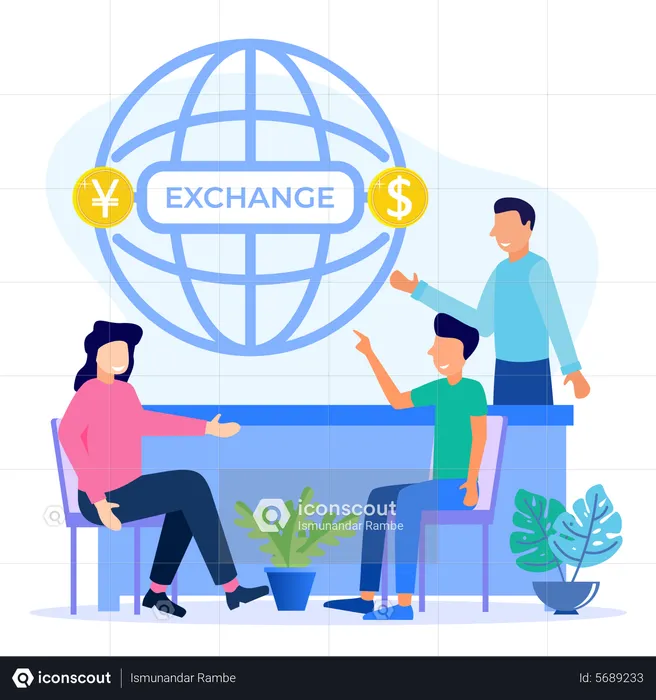 Currency Exchange  Illustration