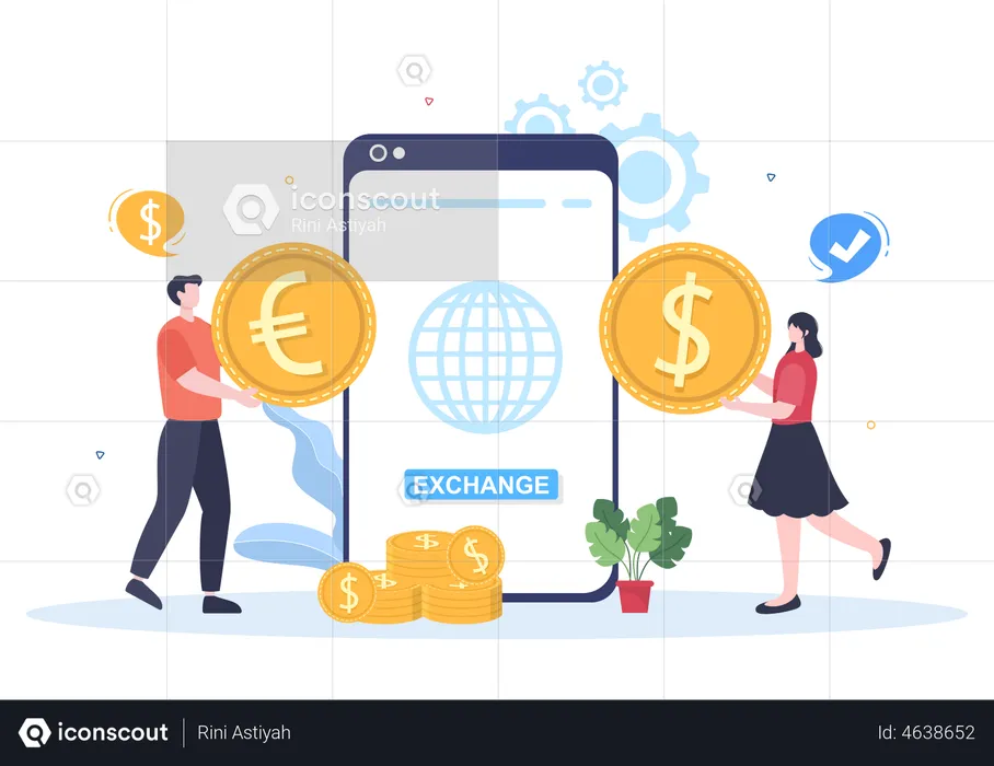 Currency Exchange app  Illustration