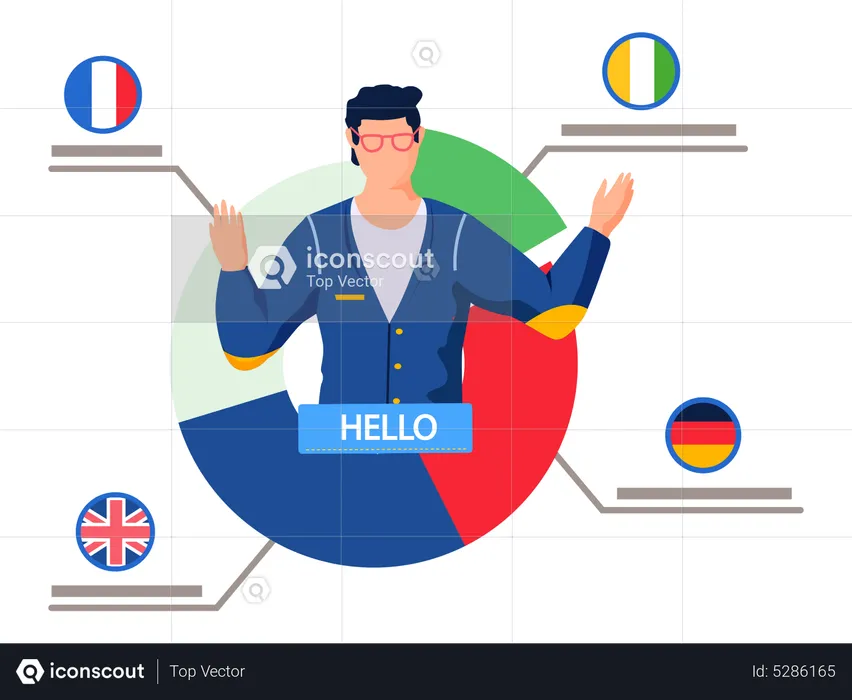 Cursos de idiomas en línea  Ilustración