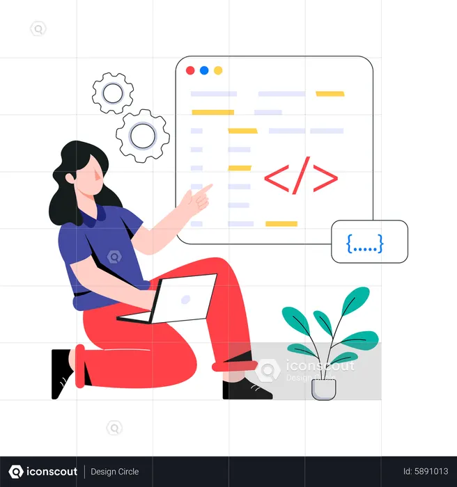 Custom Coding Illustration - Free Download Seo & Web Illustrations ...