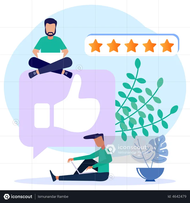 Customer giving feedback  Illustration
