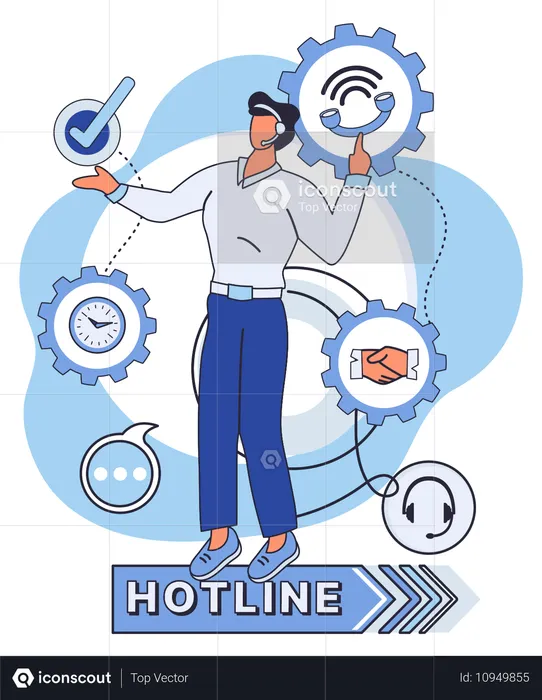 Customer Hotline  Illustration