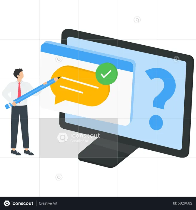 Customer support and FAQ  Illustration