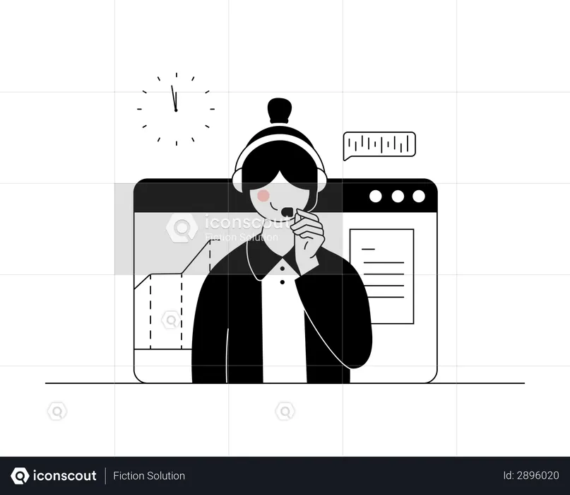 Customer support executive  Illustration