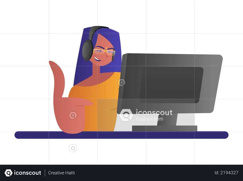 Customer support executive  Illustration