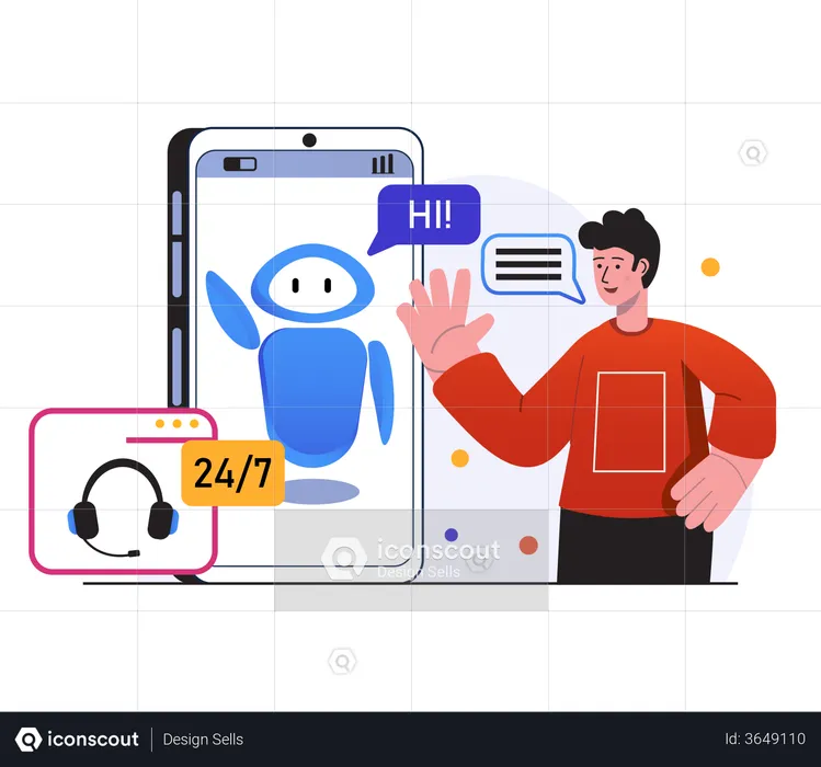 Customer support  Illustration