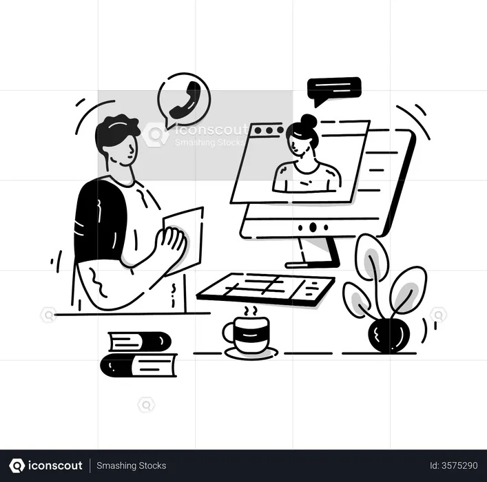 Customer support  Illustration