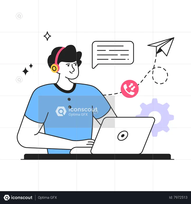 Customer Support  Illustration