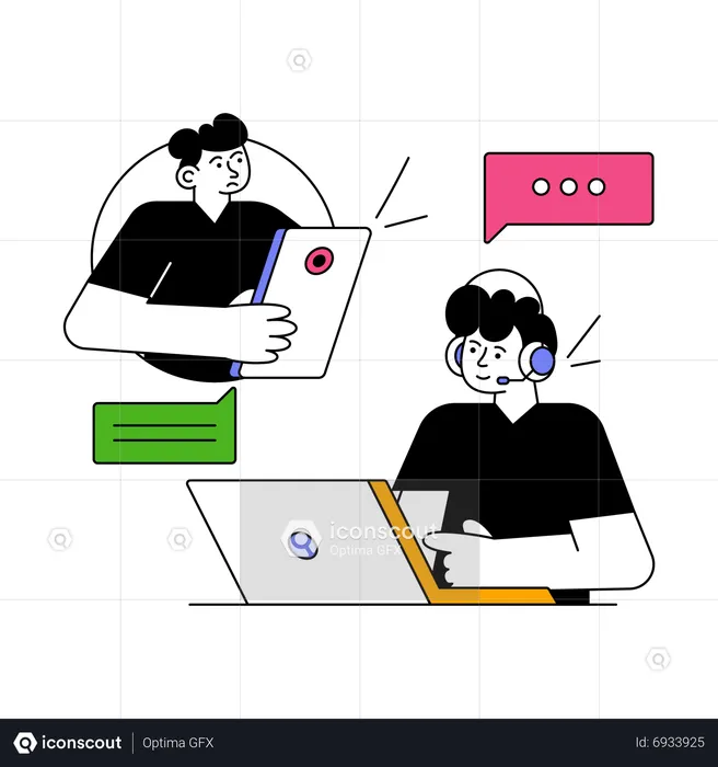 Customer support  Illustration