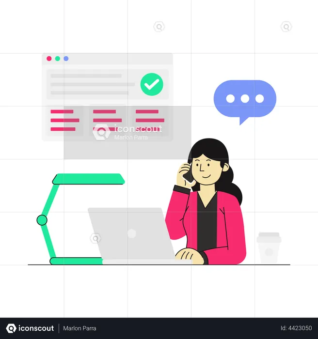 Customer Support  Illustration