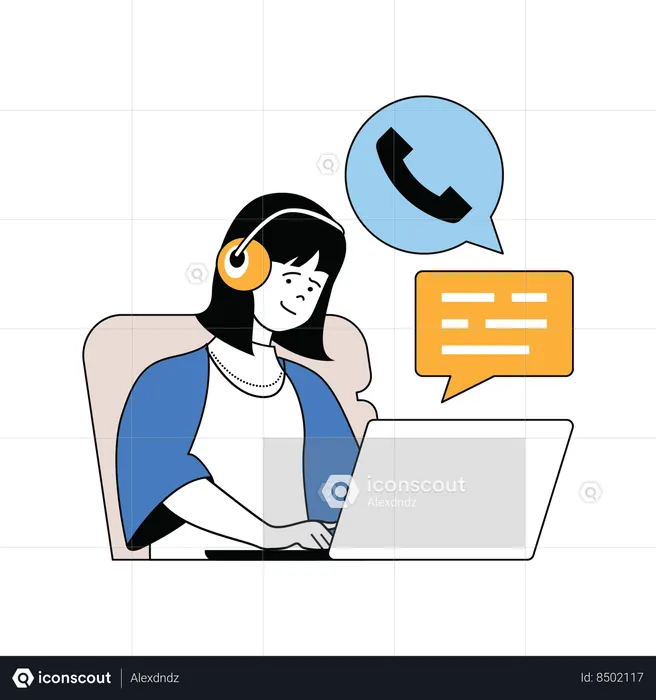 Customer support operator  Illustration