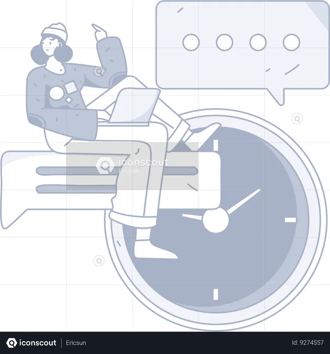 Customer support time  Illustration
