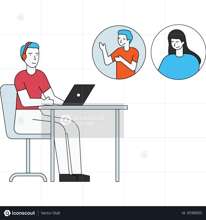 Customers call center  Illustration