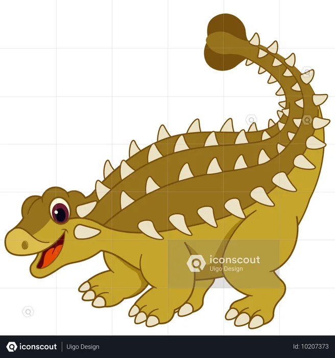 Cute Ankylosaurus Dinosaur  Illustration