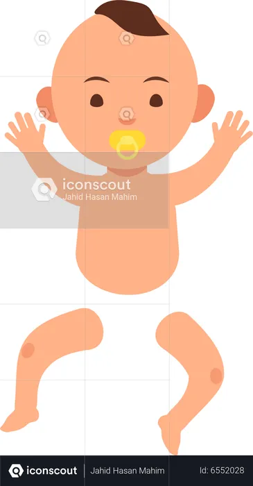 Cute baby boy  Illustration