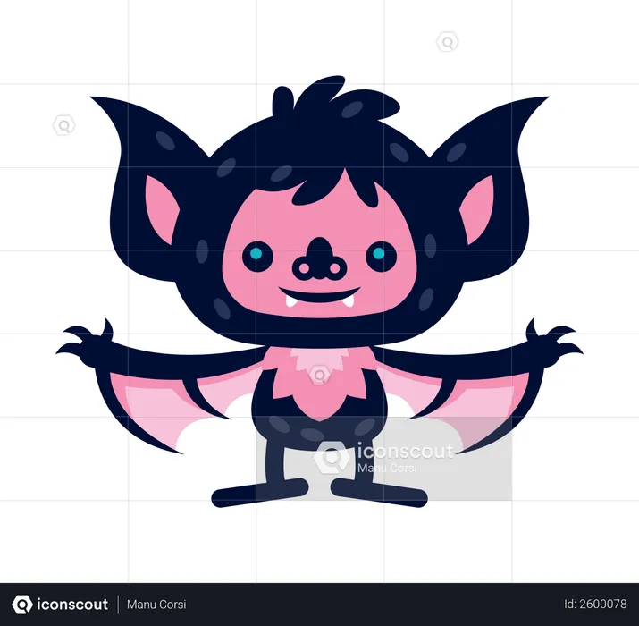 Cute Bat  Illustration