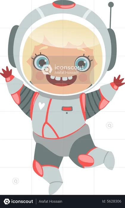 Cute Boy Astronaut  Illustration