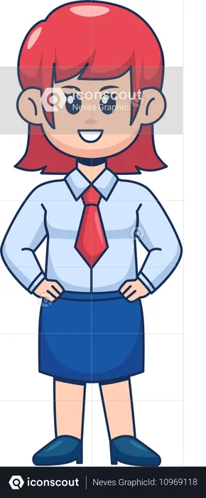 Cute Businesswoman  Illustration