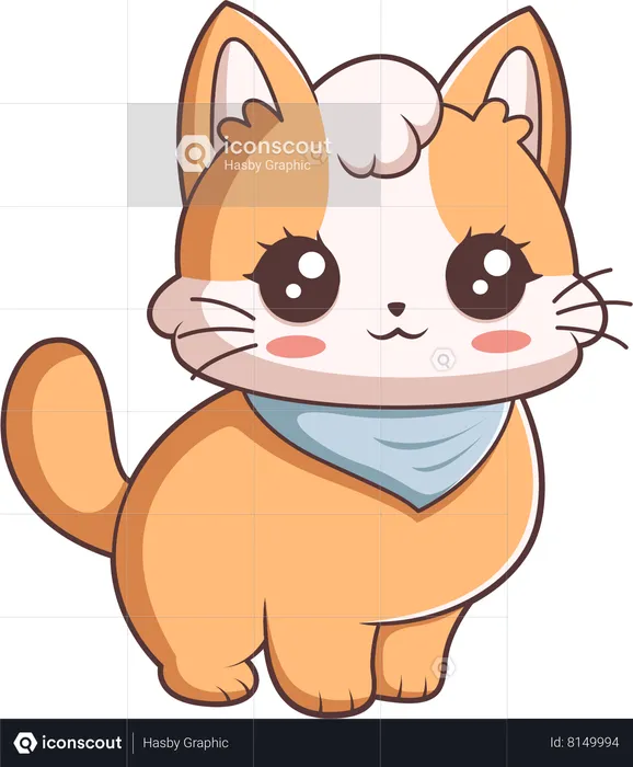 Cute Cat  Illustration