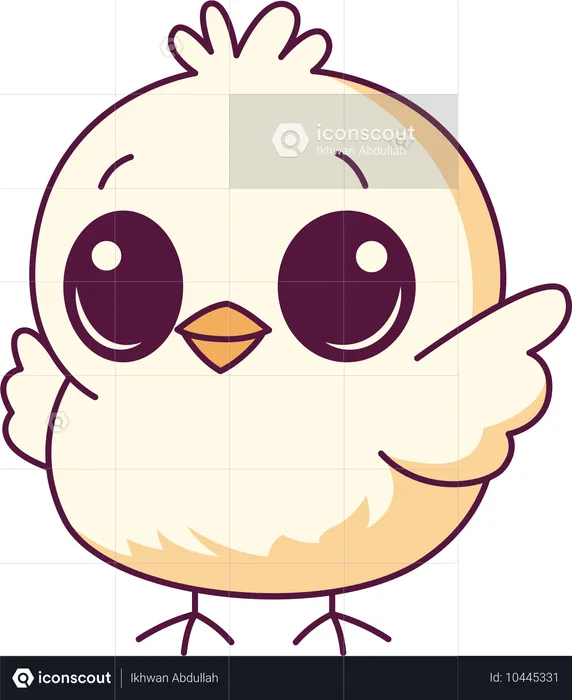 Cute Chick Hen  Illustration