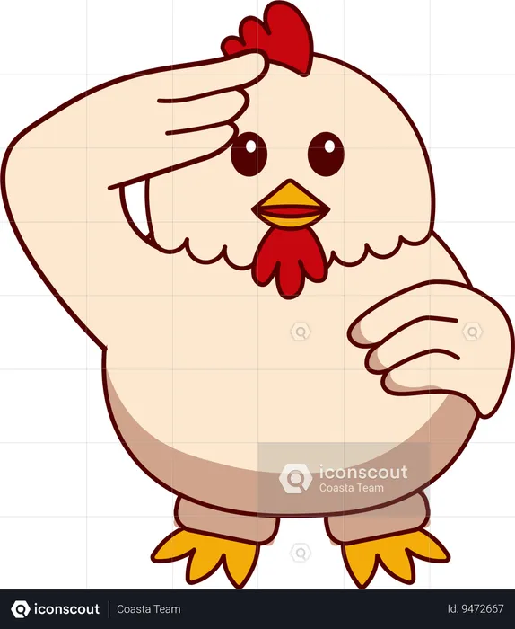 Cute Chicken  Illustration