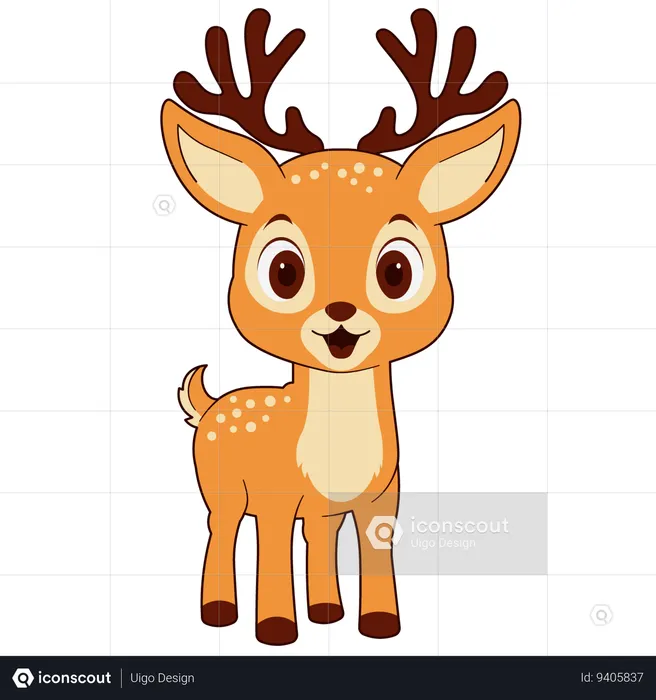 Cute Deer  Illustration