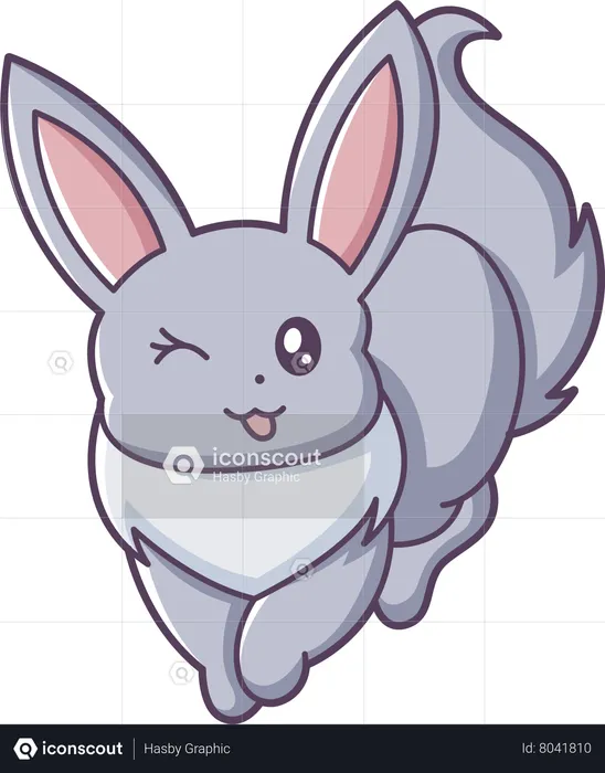 Cute funny Rabbit  Illustration