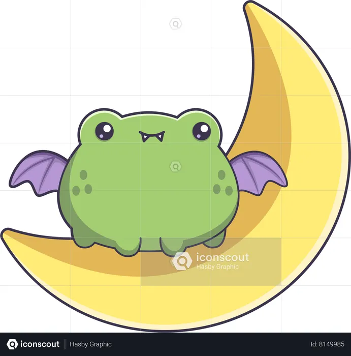 Cute Halloween Frog Character  Illustration