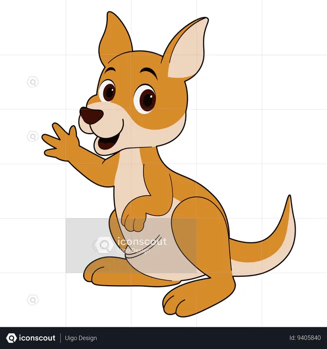 Cute Kangaroo  Illustration