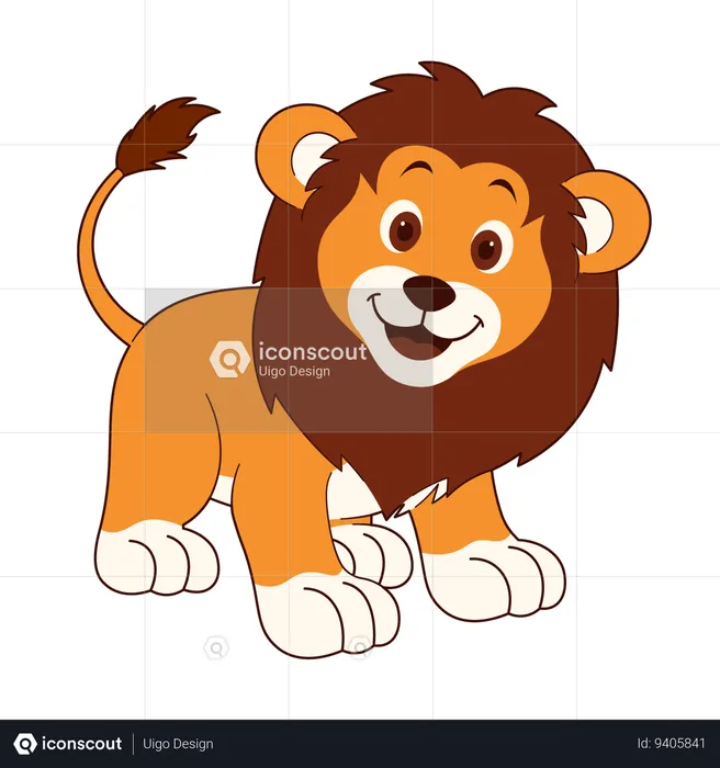 Cute Lion  Illustration