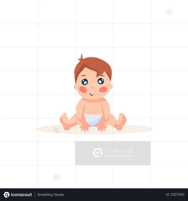 Cute little baby  Illustration
